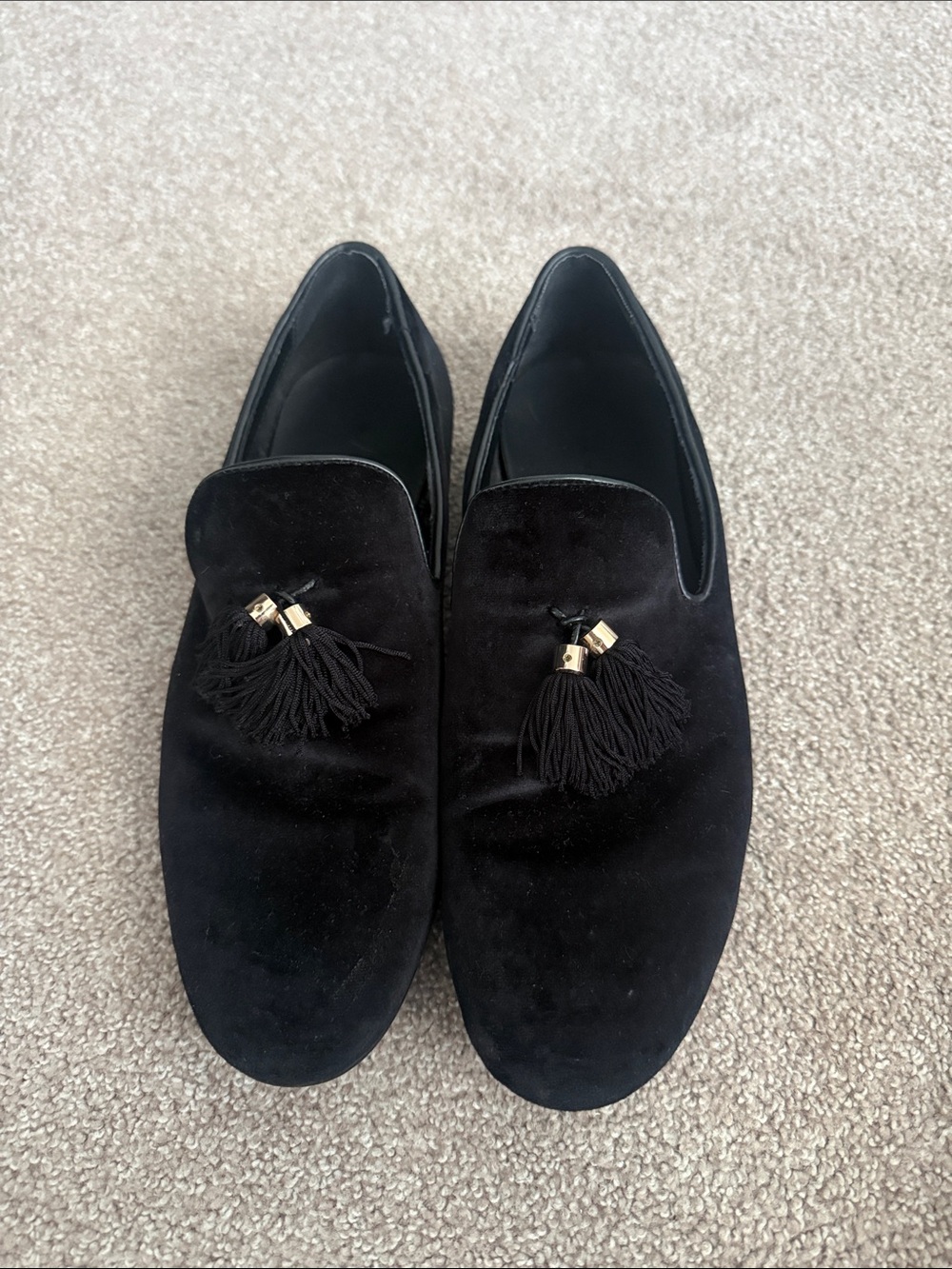 Black Velvet Men’s Tassel Loafers